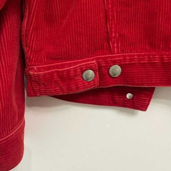Red corduroy jacket from Topshop, lightly worn, size US4 (small). - Picture 5 of 7